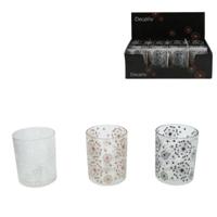 Theelichthouder glas 8,3 cm 3 assorti | 12 stuks