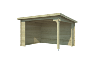 Overkapping Lara 380x275 Olijfgroen Geimpregneerd - Outdoor life