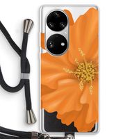 Orange Ellila flower: Huawei P50 Pro Transparant Hoesje met koord