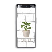 Kamerplant op vensterruit: Samsung Galaxy A80 Transparant Hoesje