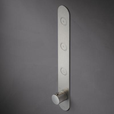 Hotbath Cobber afbouwdeel inbouwthermostaat met 3 pushbuttons verticale plaatsing verouderd ijzer PB050EXTAI