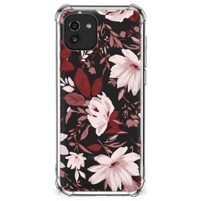 Back Cover Samsung Galaxy A03 Watercolor Flowers Back Cover Samsung Galaxy A03 Watercolor Flowers