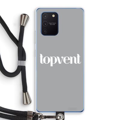Topvent Grijs Wit: Samsung Galaxy Note 10 Lite Transparant Hoesje met koord