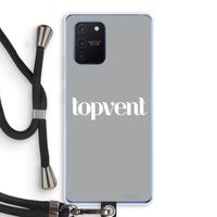 Topvent Grijs Wit: Samsung Galaxy Note 10 Lite Transparant Hoesje met koord