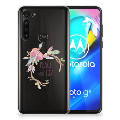 Motorola Moto G8 Power Telefoonhoesje met Naam Boho Text Motorola Moto G8 Power Telefoonhoesje met Naam Boho Text