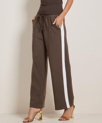 wide fit broek met streep wide fit broek met streep