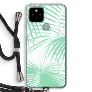Palmbladeren: Pixel 5 Transparant Hoesje met koord