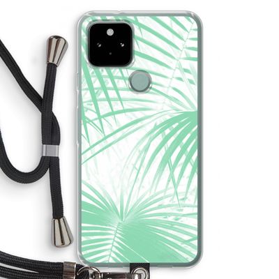 Palmbladeren: Pixel 5 Transparant Hoesje met koord