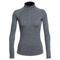 Icebreaker Oasis LS Half Zip Dames Gritstone Hthr L Icebreaker Oasis LS Half Zip Dames Gritstone Hthr L