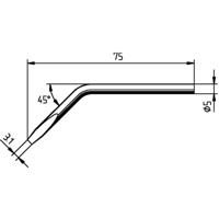 Ersa 0052JD Soldeerpunt Beitelvorm, gebogen Grootte soldeerpunt 3.10 mm Inhoud: 1 stuk(s)