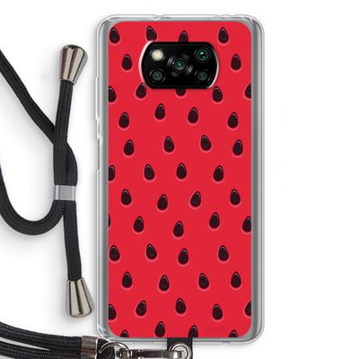 Watermelon: Xiaomi Poco X3 NFC Transparant Hoesje met koord