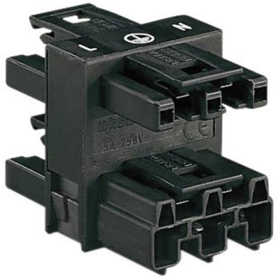 WAGO Netsplitter [Netstekker - Netbus, Netbus, Netbus] Totaal aantal polen: 2 + PE Zwart 1 stuk(s)