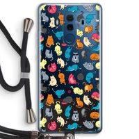 Kleurrijke katten: Huawei Mate 10 Pro Transparant Hoesje met koord