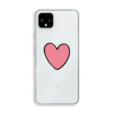 Hartje: Pixel 4 XL Transparant Hoesje
