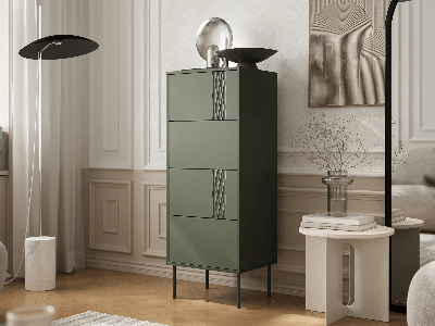 Commode FINDUS 4 lades groen