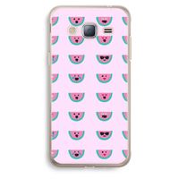 Smiley watermeloenprint: Samsung Galaxy J3 (2016) Transparant Hoesje