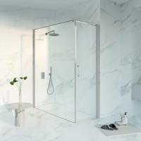 Fortifura Galeria Douchecabine - 60x180x200 - Profiel veiligheidsglas - anti kalk - Geborsteld RVS PVD (RVS) SW1122469/SW797920/SW797908