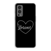 Forever heart black: OnePlus Nord 2 5G Transparant Hoesje