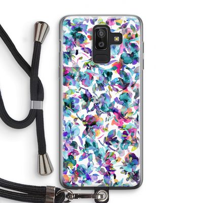 Hibiscus Flowers: Samsung Galaxy J8 (2018) Transparant Hoesje met koord