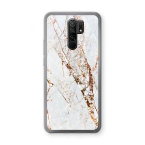 Goud marmer: Xiaomi Redmi 9 Transparant Hoesje