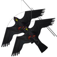 HIXA Vogelverjager - 7 Meter - 2 stuks - Duivenverjager - Vogelverschrikker - Kraaien - Kite - Zwart - Nylon - thumbnail