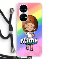 Chibi Maker vrouw: Huawei P50 Transparant Hoesje met koord
