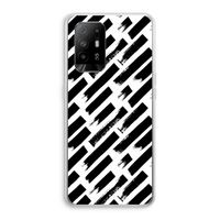 Zwarte vegen: Oppo A94 5G Transparant Hoesje