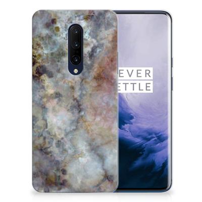 OnePlus 7 Pro | TPU | Siliconen hoesje | Marmer Grijs