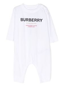 Burberry Kids body à logo imprimé - Blanc