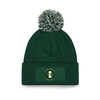 Muts beanie hoog groen - FR - Wat gaan we doen vandaag - logo voor