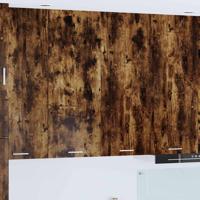 Hangkast met opslag Gerookt eiken 80 x 31 x 100 cm Bewerkt hout