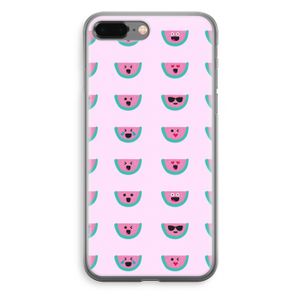 Smiley watermeloenprint: iPhone 8 Plus Transparant Hoesje