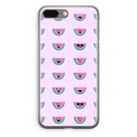 Smiley watermeloenprint: iPhone 8 Plus Transparant Hoesje