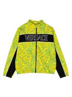 Versace Kids sweat zippé à imprimé Barocco - Vert