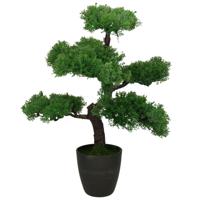 Kunstplant bonsai boompje in pot - Japans decoratie - 50 cm - Type Tokio moss - thumbnail