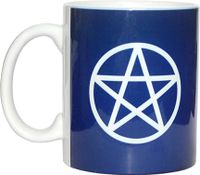 Keramisch Koffiekop Wit - Pentagram