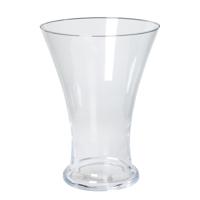 Bellatio Design Vaas - taps uitlopend - transparant - glas - 30 cm   -