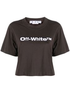 Off-White t-shirt crop à logo imprimé - Noir