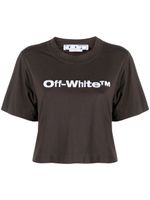 Off-White t-shirt crop à logo imprimé - Noir - thumbnail