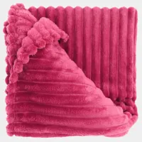 Unique Living plaid lex 150x200cm fuchsia