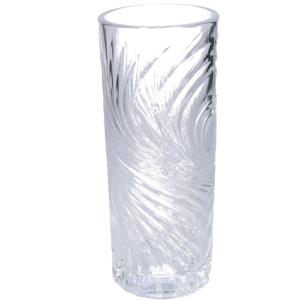 Bloemenvaas cilinder - geribbeld glas - D10 x H25 cm