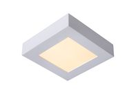 Lucide Brice vierkante plafondlamp 16.8cm 15W wit - thumbnail