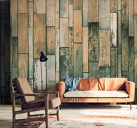 Houten rotte planken Fotobehang