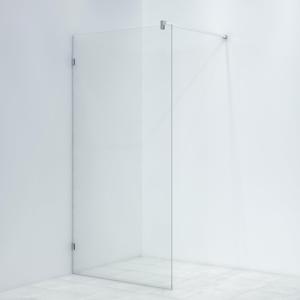 Saniclass Bellini Inloopdouche - scharnierbevestiging - 100x200cm - 8mm veiligheidsglas - anti kalk - chroom WALKINFIXCONNECT-100