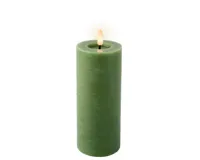 Lumineo LED kaars Groen/warm wit 7x19cm Lumineo LED kaars Groen/warm wit 7x19cm