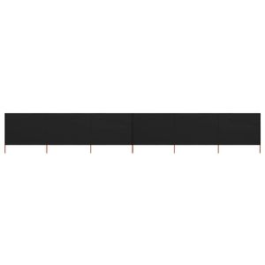 VidaXL Windscherm 6-panelen 800x160 cm stof zwart