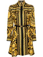 Versace robe courte Heritage en soie à imprimé baroque - Noir - thumbnail