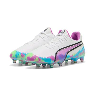 PUMA King Ultimate Brilliance Gras / Kunstgras Voetbalschoenen (MG) Dames Wit Paars Blauw