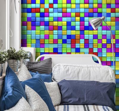 Foto behang abstract Kleurrijke blokjes