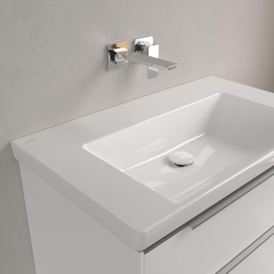 Wastafel Villeroy & Boch Subway 3.0 Geen Kraangaten Geen Overloop 80x47x16.5 cm Wit Alpin